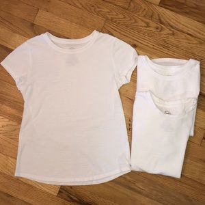 Wonder Nation 3 white shirts girls size large